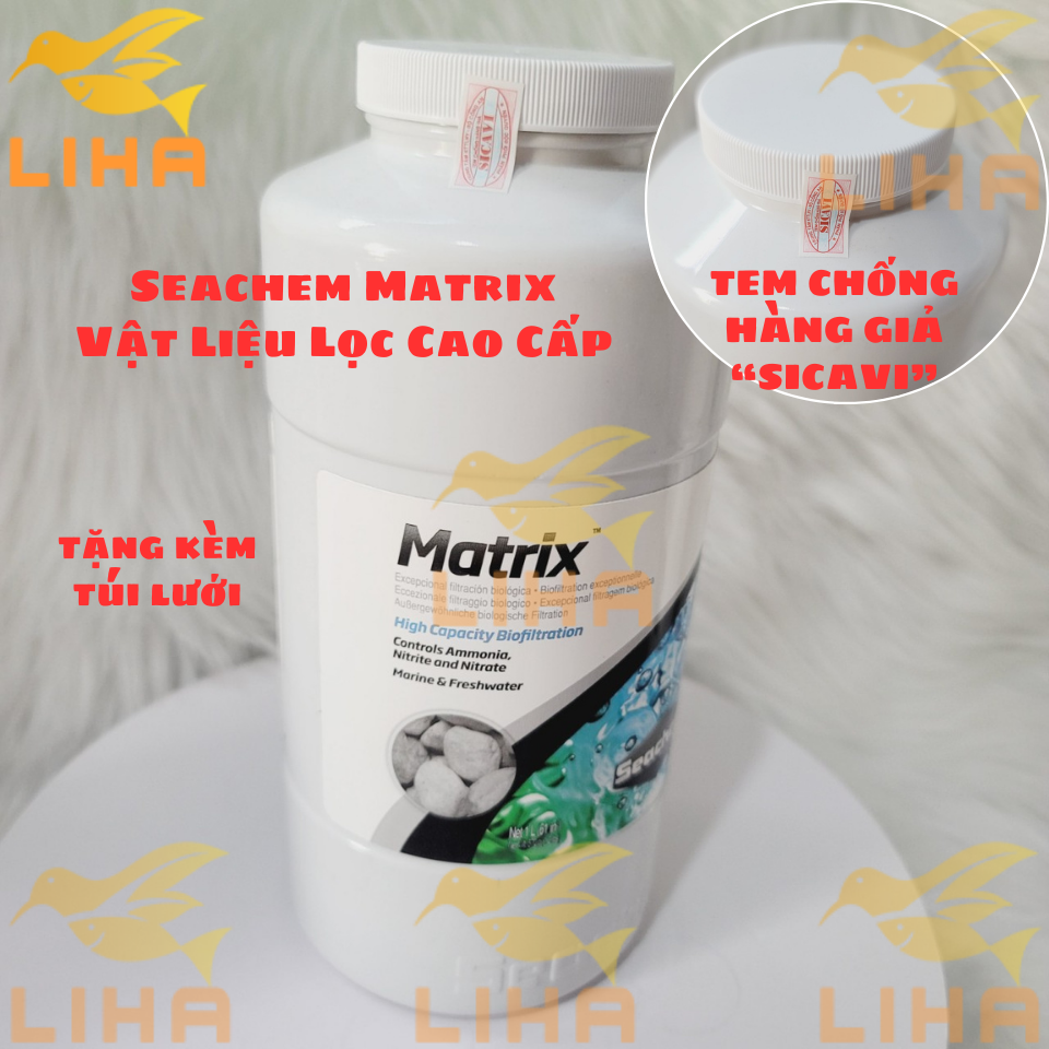 [TEM SICAVI] Seachem Matrix 1 Lít - Vật Liệu Lọc Cao Cấp Cho Bể Cá