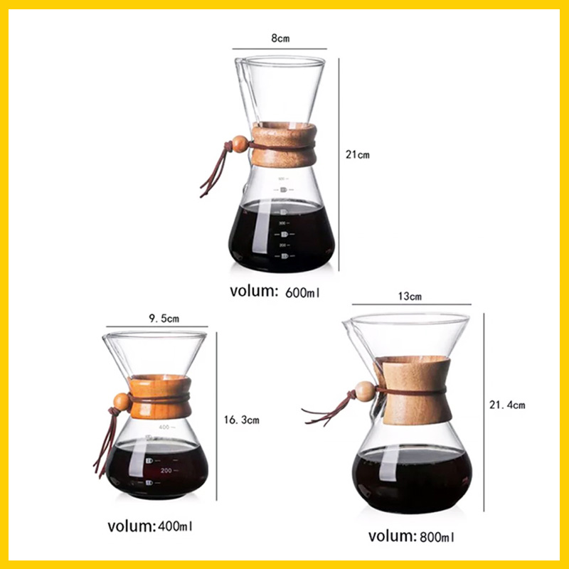 Bình pha cà phê Chemex | Có tặng kèm phễu inox