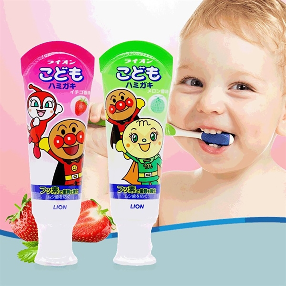 Kem đánh răng trẻ em nuốt được Lion