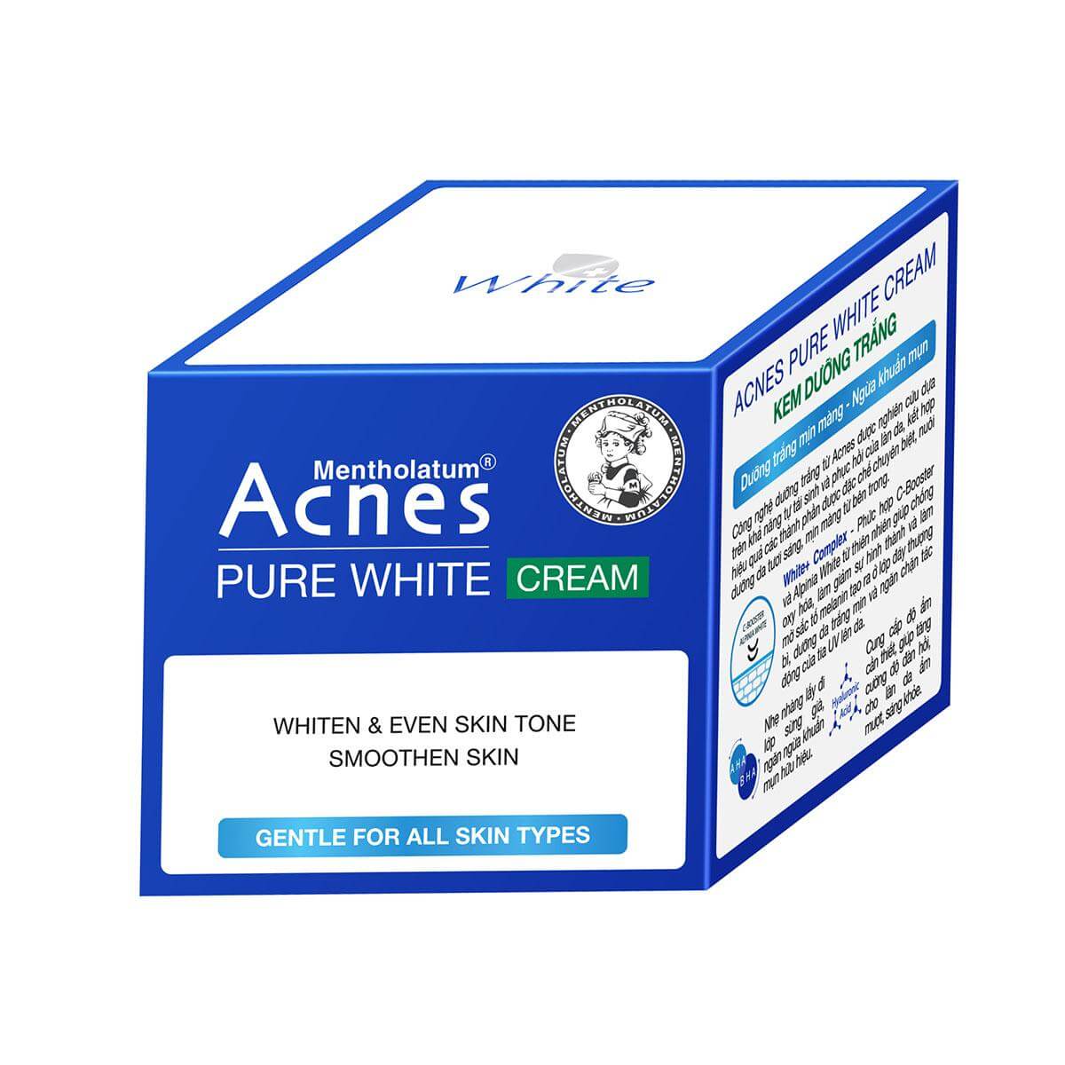 (Sample Không Hộp)Acnes Pure White Cream: Kem dưỡng trắng da 50g