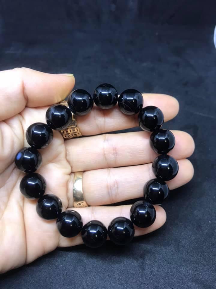 [HCM]VÒNG TAY ĐÁ MÃ NÃO ĐEN 12LY