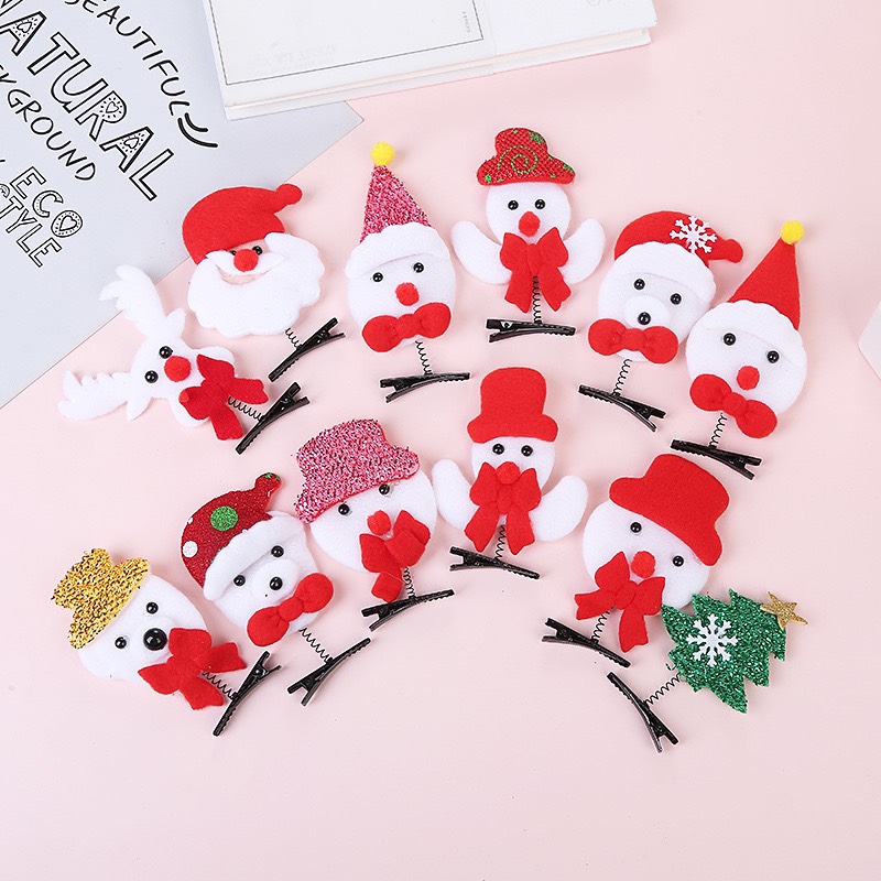CC84 Cài tóc băng đô bờm tóc nữ GIÁNG SINH NOEL lò xo dễ thương