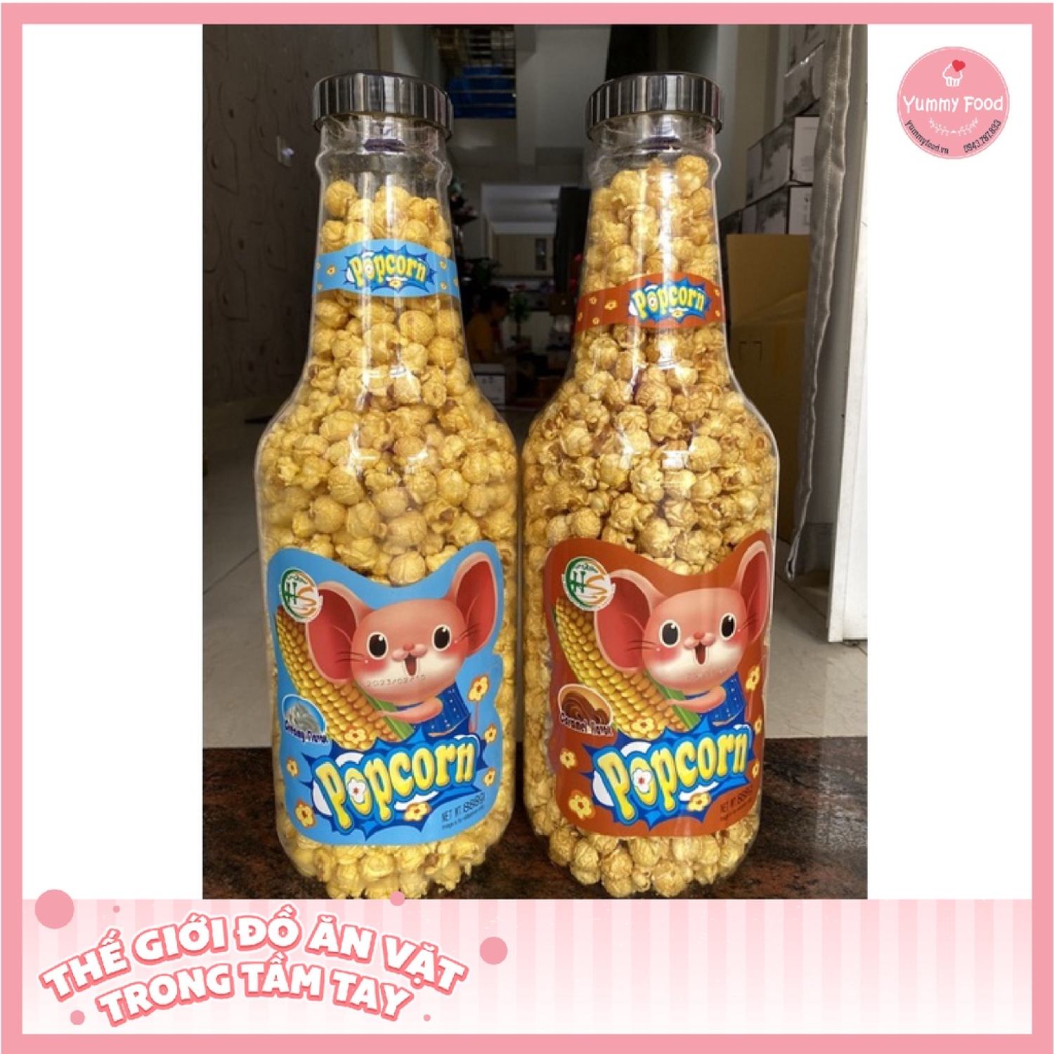 Bắp Chai Siêu To Khổng Lồ 2 Vị (Chai 888gram)