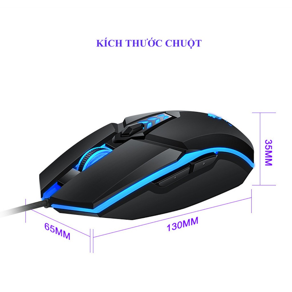 Chuột Gaming Dây 💎𝓕𝓡𝓔𝓔𝓢𝓗𝓘𝓟💎 Mouse Có Dây Gaming T-Wolf G510 (BH 12 Tháng) SPTECH COMPUTER