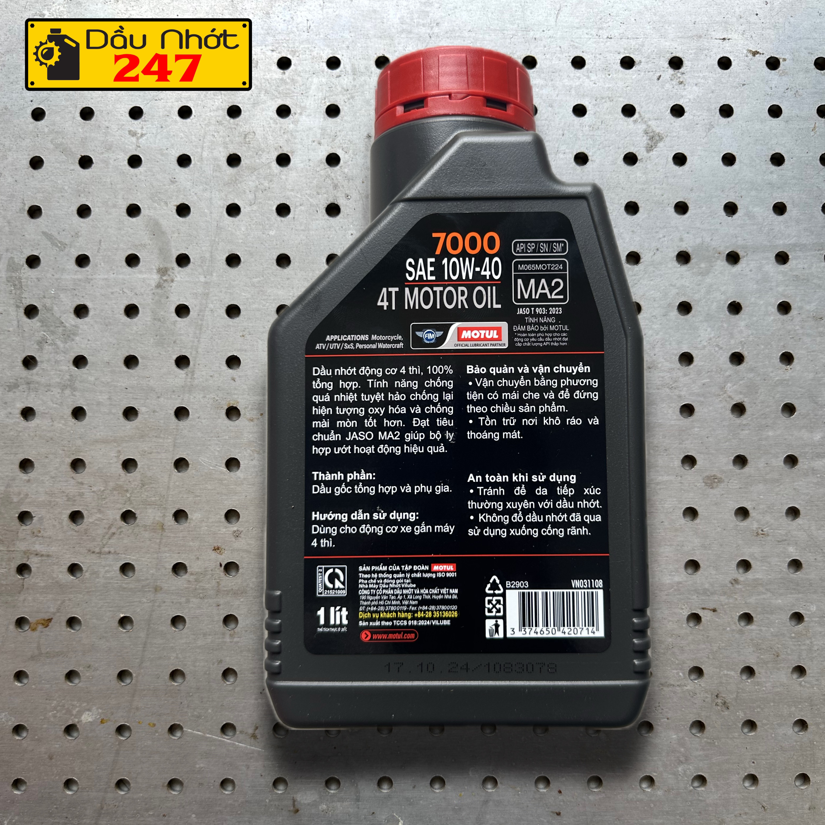 Dầu nhớt Motul 7000 (Htech) 10w40 1L