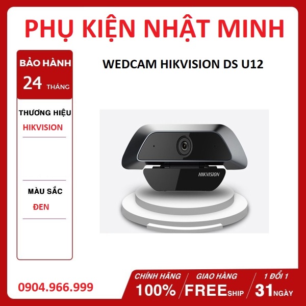 Bảng giá [CHÍNH HÃNG] Webcam HIKVISION DS- U12 FULL HD 1080P(2MP/FHD) có mic chuyên dụng cho Livestream,Học và làm việc Online Phong Vũ