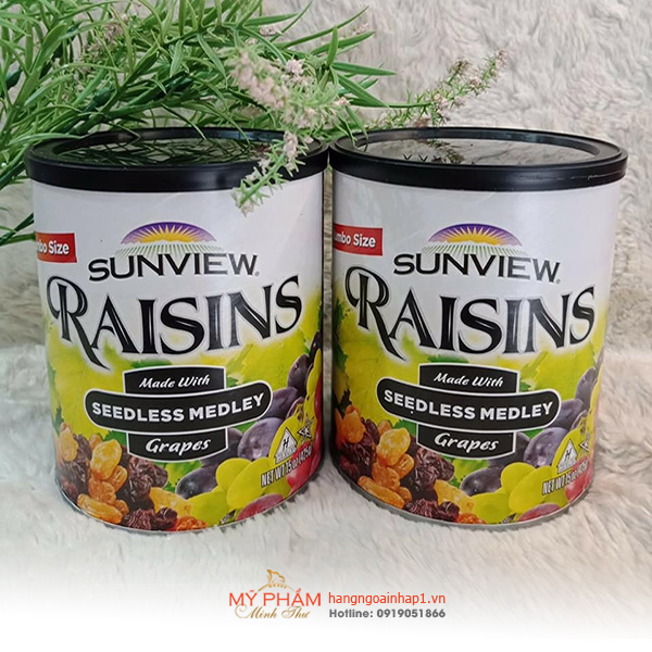 [Date 2023] combo 2 Nho Khô Mỹ Sunview Raisins 425g