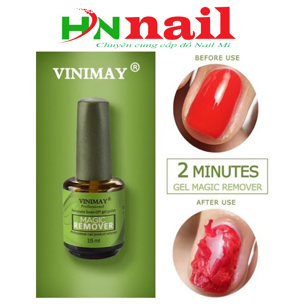 Nước gỡ tháo phá gel vinimay sơn lên chỉ 2-5 phút gel tự bong không cần ủ shop HNnail
