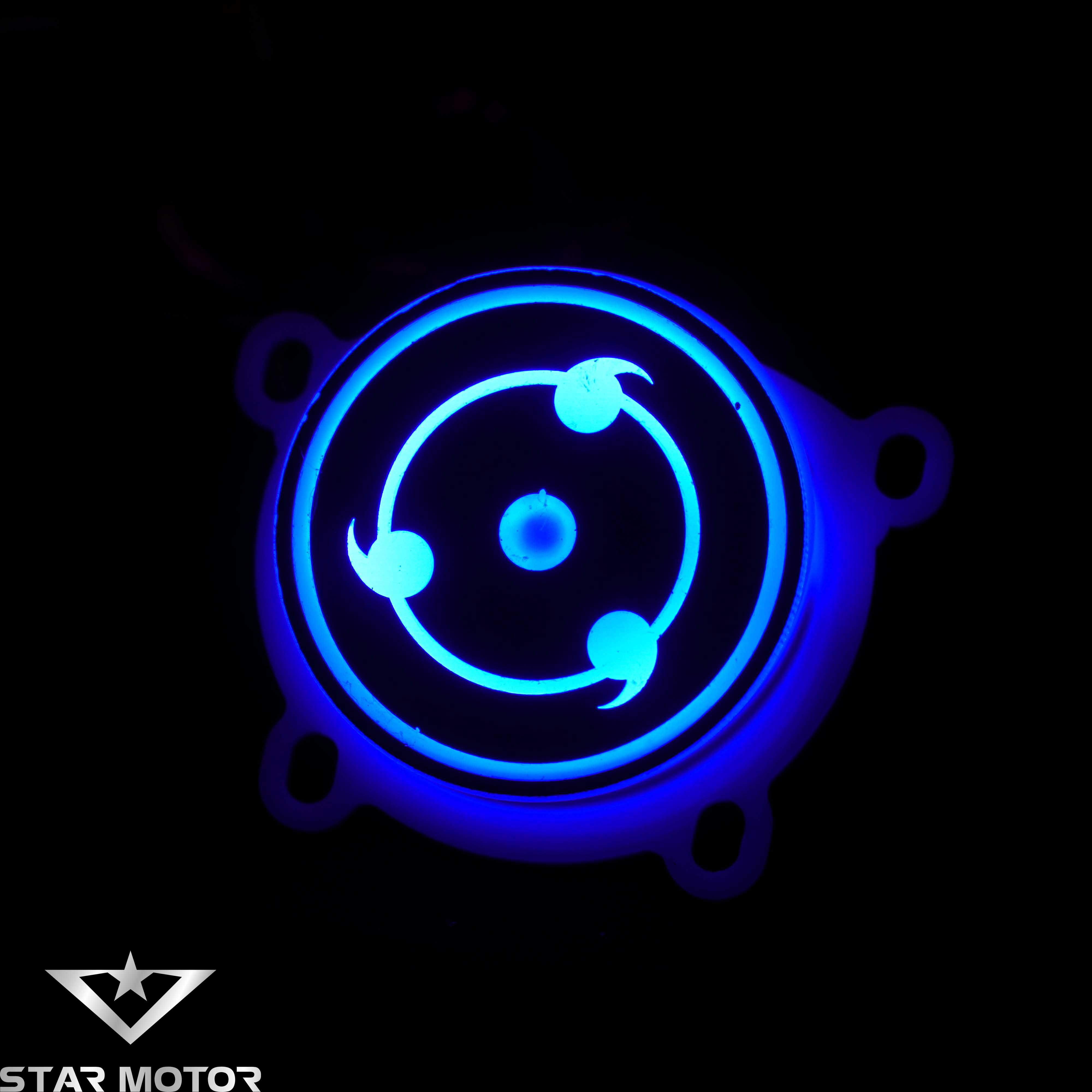 Đèn Led xoay Sharingan gắn trang trí đèn pha xe máy