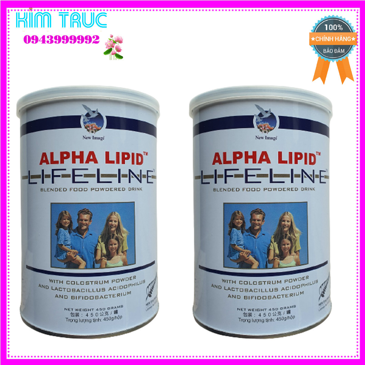 HCMCombo 2 Hộp Sữa Non Alpha Lipid Lifeline 450 Của New Zealand