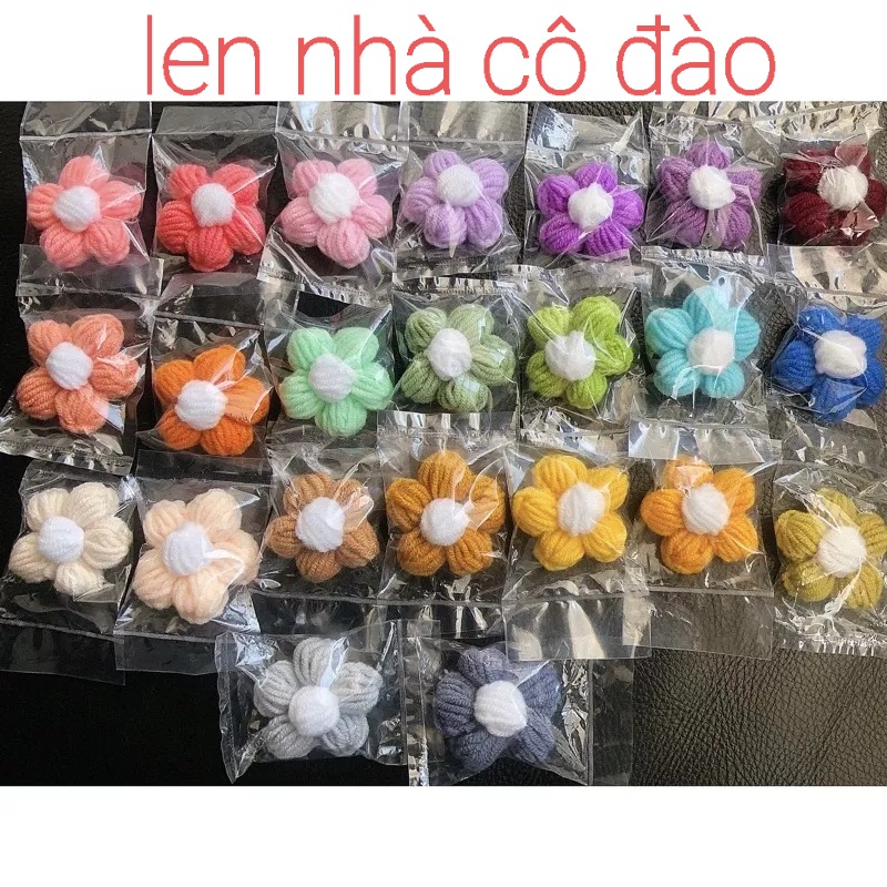 HOA LEN HANDMADE TRANG TRÍ ÁO, BALO  (ĐƯỢC CHỌN MÀU)