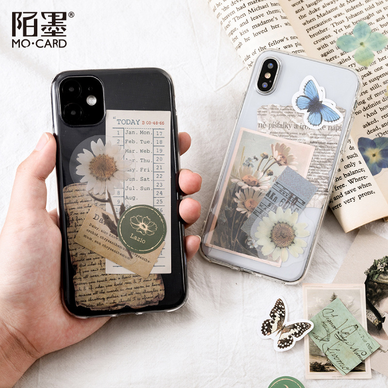 Sticker retro nhà máy gió trang trí Scrapbook, sổ tay, vở (set 15 sticker) - [ 104 ]