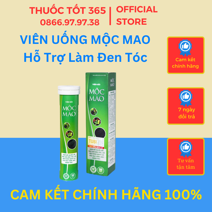 Viên sủi mộc mao – hỗ trợ bổ huyết & làm đen tóc