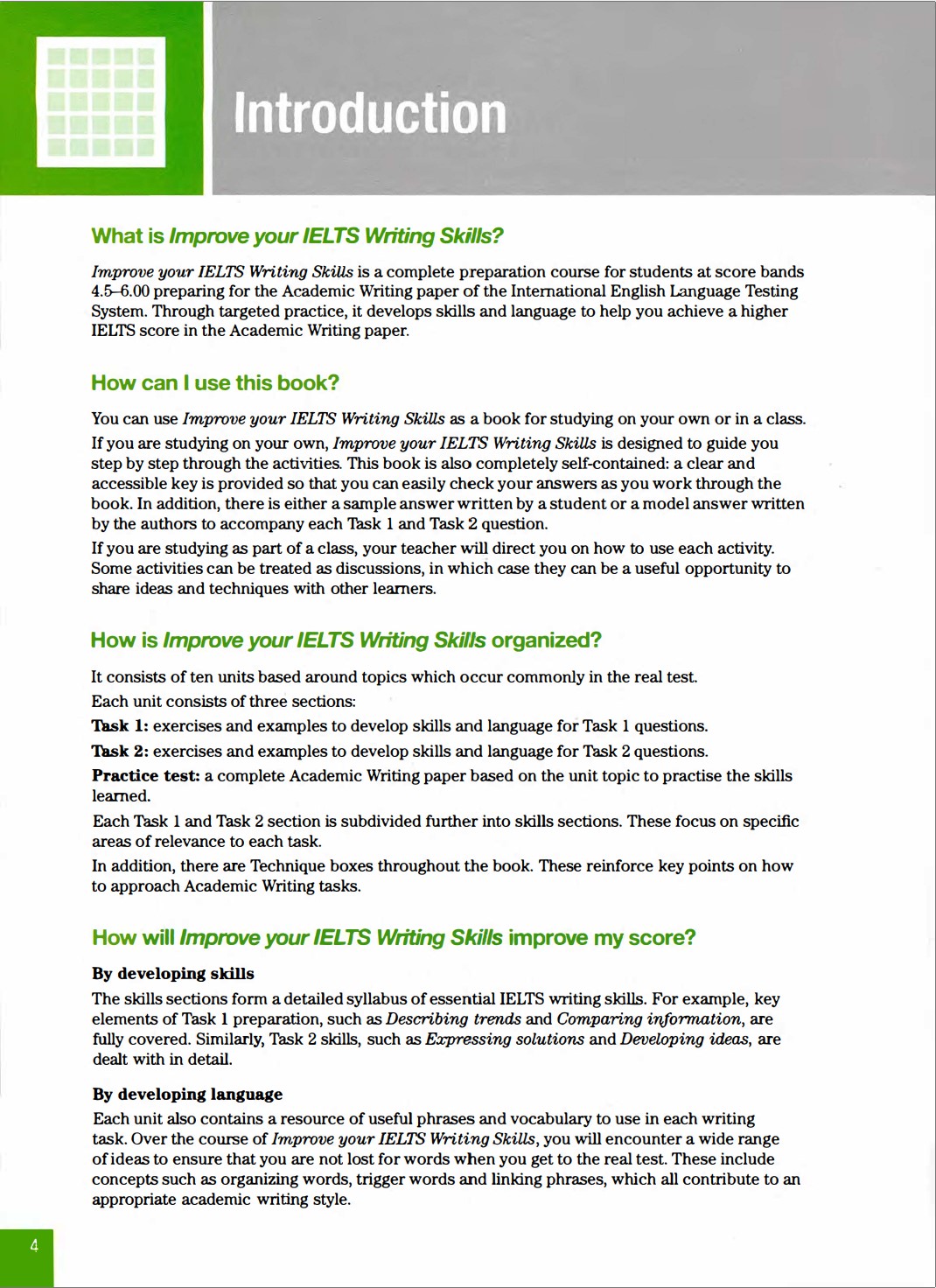 Sách Improve Your Skills Writing for IELTS 4.5-6 Student with Answer Key