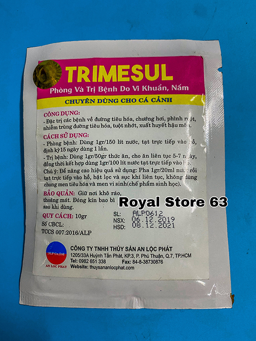 Trimesul An Lộc Phát dưỡng cá cảnh gói 10g