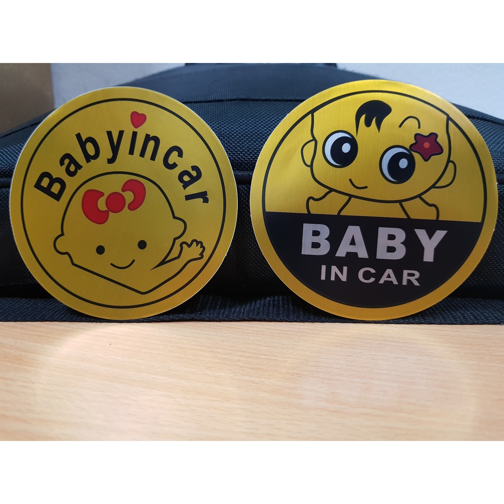 Miếng dán phản quang xe Ô tô Baby In Car