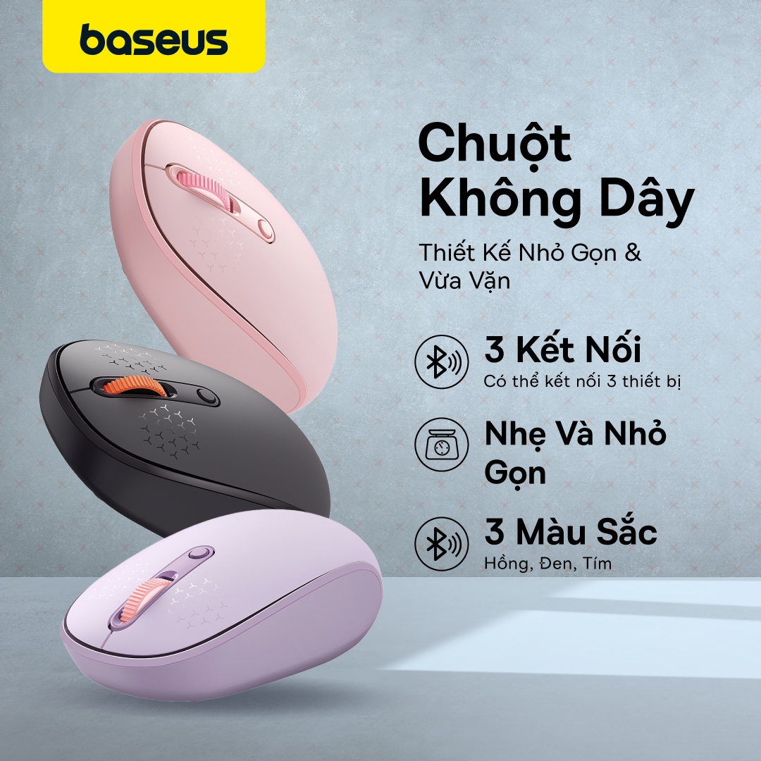 Baseus wireless mouse 2.4g with Bluetooth USB receiver 5.0 1600dpi Wireless Mouse for PC Mac laptop ergonomic design mouse for Windows OS