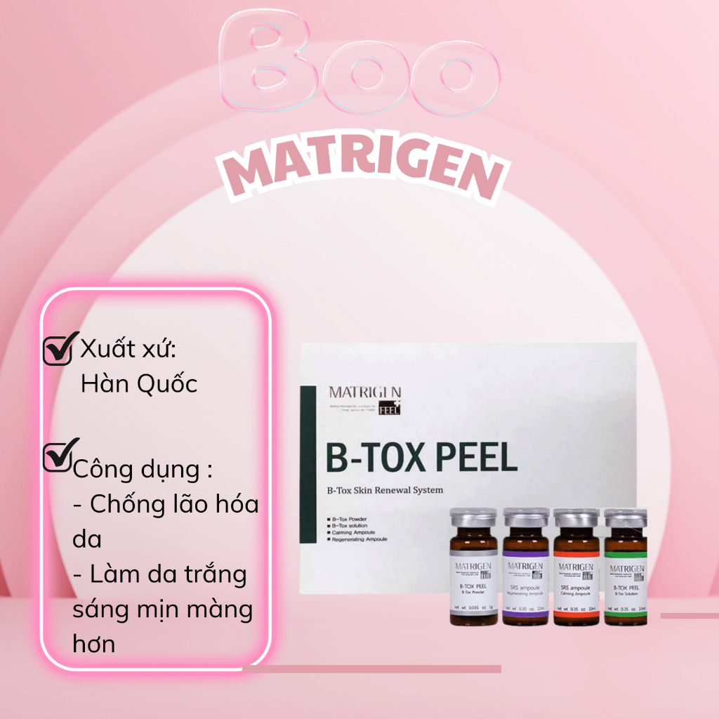 Peel da sinh học Matrigen BTOX PEEL Hàn Quốc 4 Màu - Tảo Vi Kim BTOX PEEL MATRIGEN