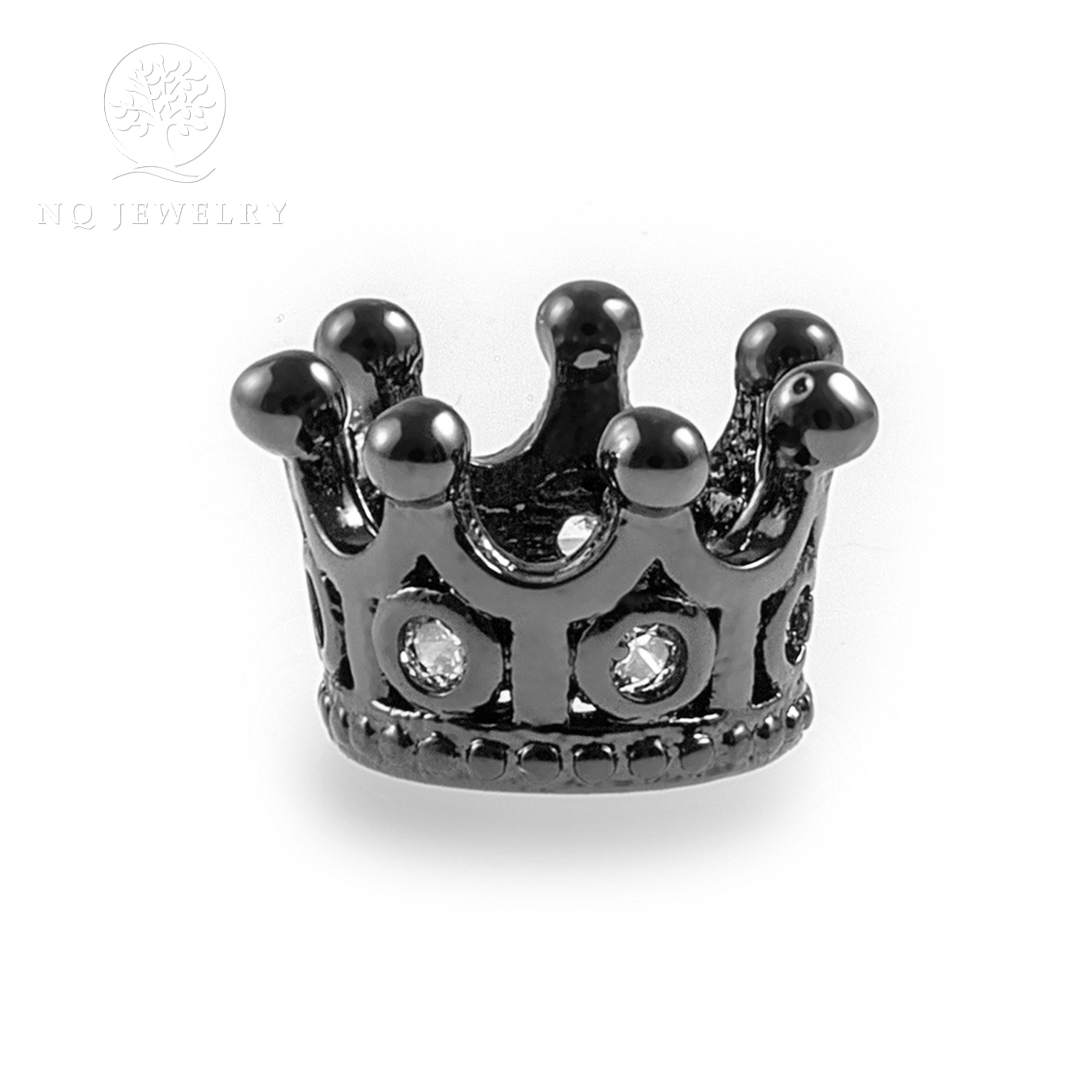 Charm hợp kim vương miệng đính đá - NQ Jewelry