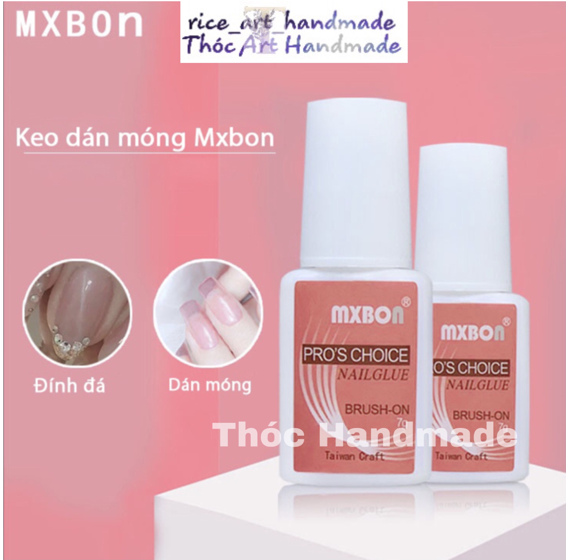 [Thóc Handmade] Keo dán móng giả (nailbox) , đính đá mxbon