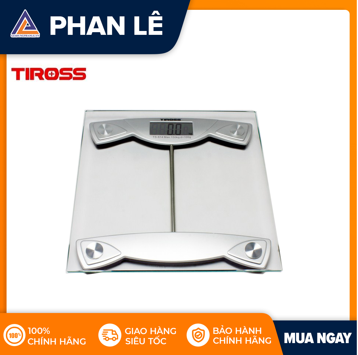 Cân sức khoẻ điện tử 150kg tiross ts814