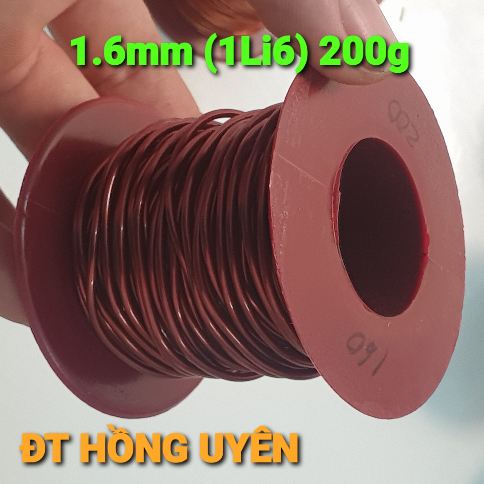 (1.6mm 200g). Dây đồng quấn biến áp kích cơ. Dây đồng cuộn. Dây đồng bọc emay cách điện. Dây đồng tráng men, chịu nhiệt độ cao, dòng tải cao
