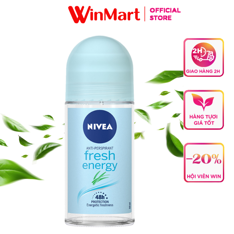 [Siêu thị WinMart] - Lăn khử mùi dành cho nữ Nivea tươi mát sức sống mới cái 50ml