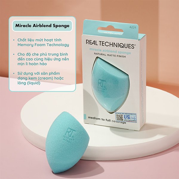 Bông Mút Trang Điểm Real Techniques Miracle Complexion Sponge