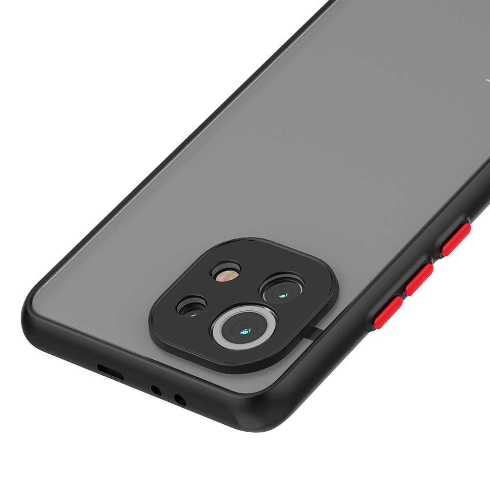 Ốp lưng Redmi Note 11 Pro Note 11s Note 7 Note 8 Note 9  Pro Note 9s Note 10 10s 9T 9A Mi 11 Lite 5G đen nhám [Basic]