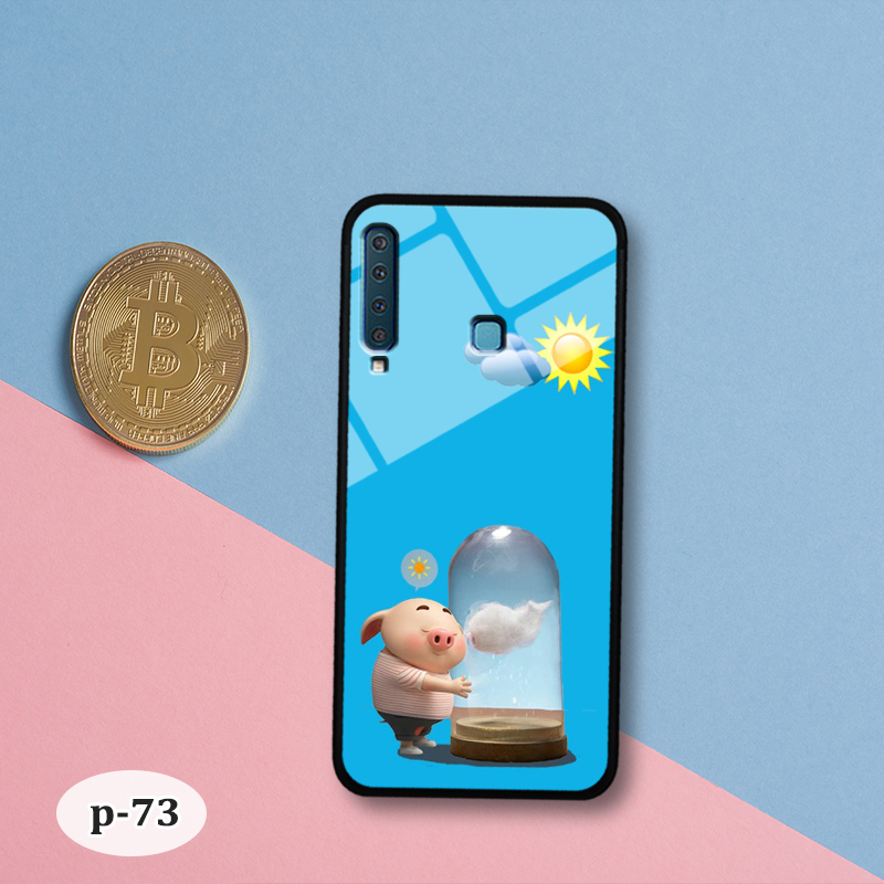 Ốp lưng kính 3D cute Samsung A9 2018