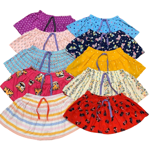 HCMVáy quần bé gái vải coton xuất dư đủ size từ 5 đến 35kg có quần lót