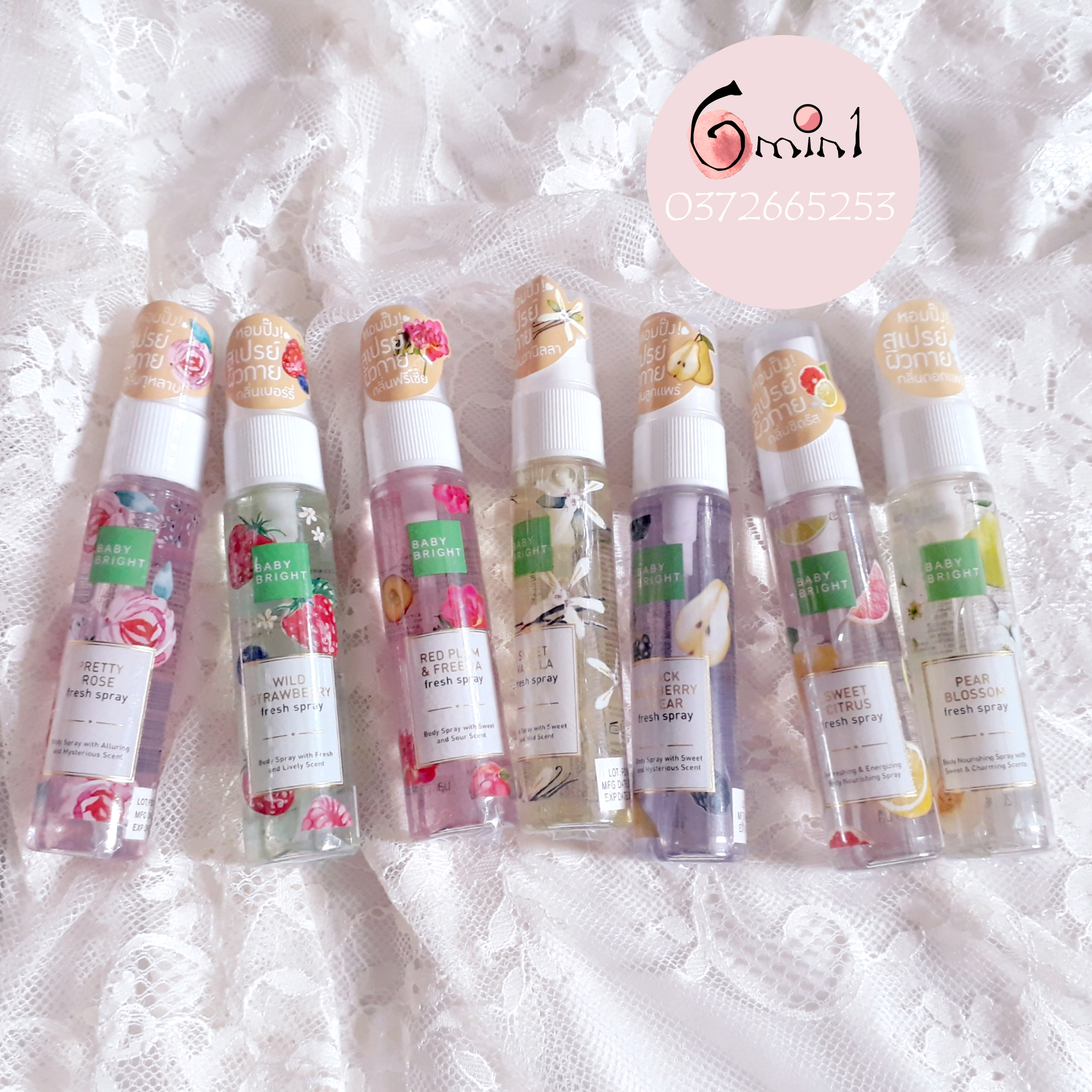 Xịt Thơm Baby Bright Body Mist So Cute Black Raspberry & Pear 20ml