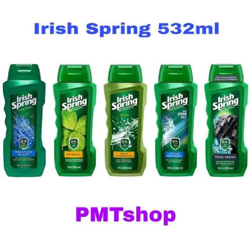 [Exp 2021] Sữa Tắm Irish Spring 532ml Original, Deep Action Scrub, Exfoliating Clean, Aloe, Non Stop Fresh, Skin Hydration - Mỹ cao cấp