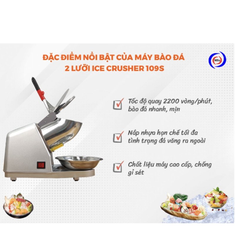 2-blade snow flake, 2 caps multi-functional ice machine, fluffy snow sand blender, high capacity grinder, large ice, small all machine is fast and silent for home, cafe, tea shop