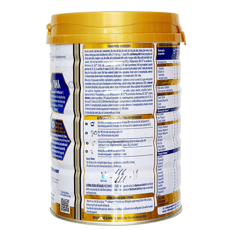 Sữa bột Optimum Gold 4 850g