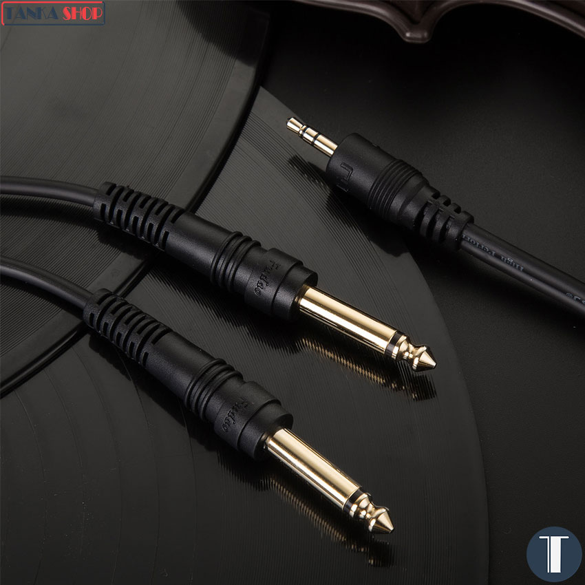Cáp chuyển jack 3.5mm sang 2 jack 6.3mm 1m JSJ-414