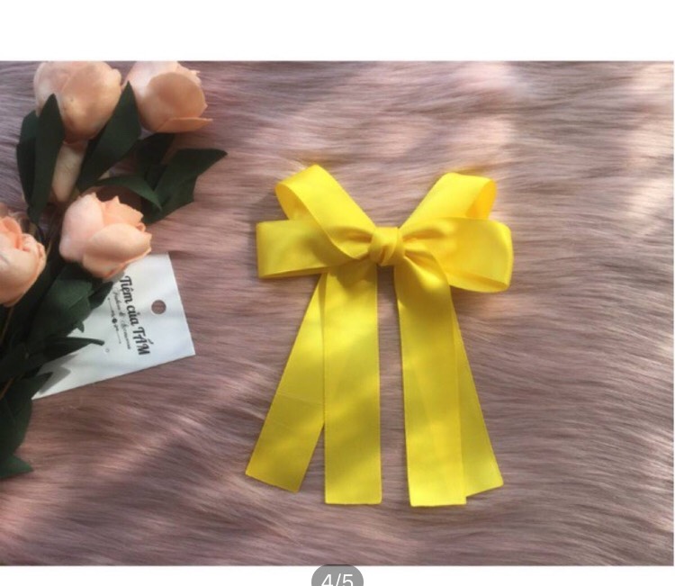 Kẹp Buộc Tóc Nơ Satin Lụa Cao Cấp - Phụ kiện tóc