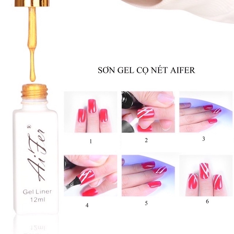Cọ nét g.el,cọ nét siêu mảnh chính hãng Aifer 12ml