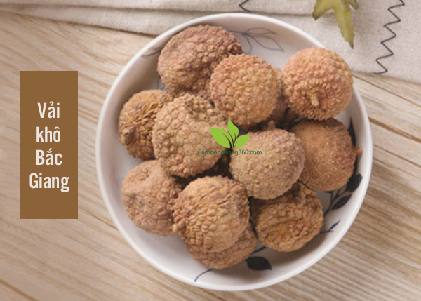 Cb 2kg vải sấy nguyên quả lục ngạn - bắc giang siêu ngon