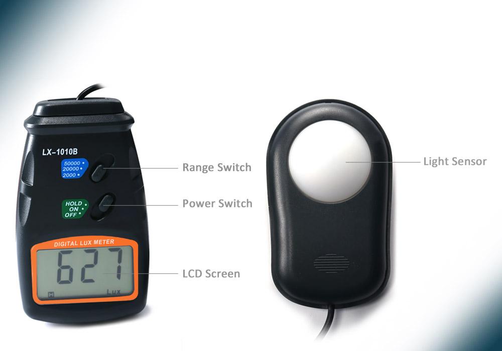 Máy đo cường độ ánh sáng  LX 1010B (Ghi đen)