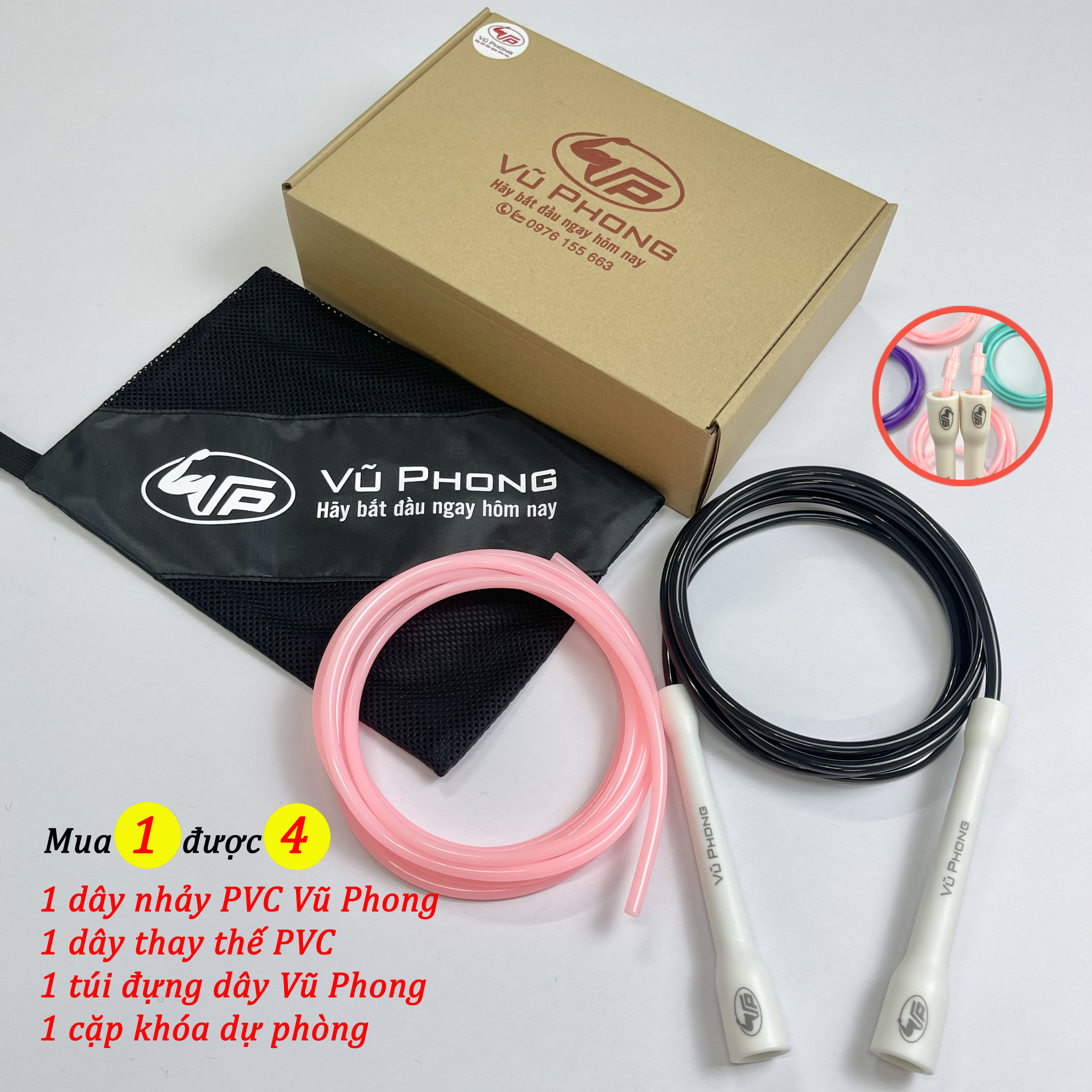 Dây Nhảy Tốc Độ Vũ Phong - Chất Liệu PVC Cao Cấp
