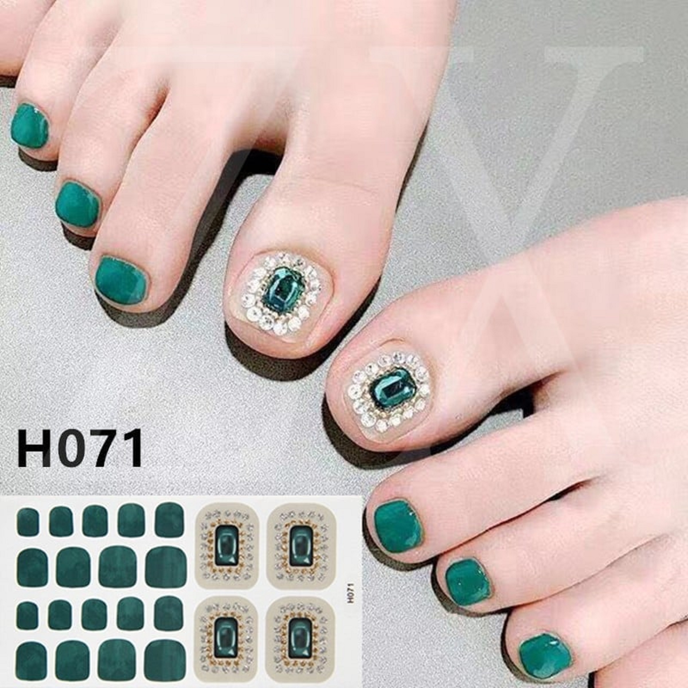Miếng dán 3D trang trí móng chống nước DIY siêu bền Tặng dũa móng 2 mặt mini