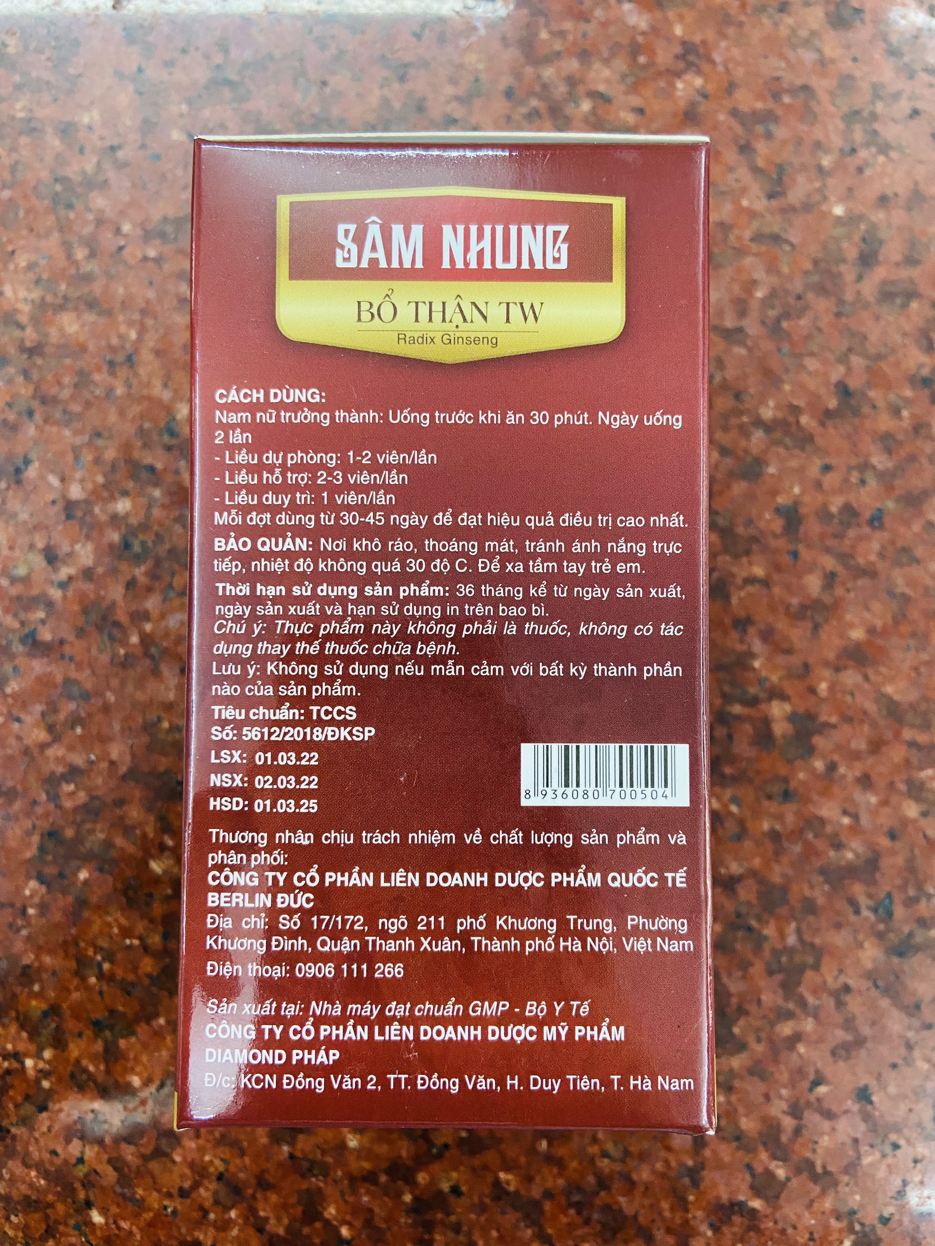 [Nhập RS0822 giảm 30k cho đơn 99k]Sâm Nhung Bổ Thân TW3 Hộp 60 viên