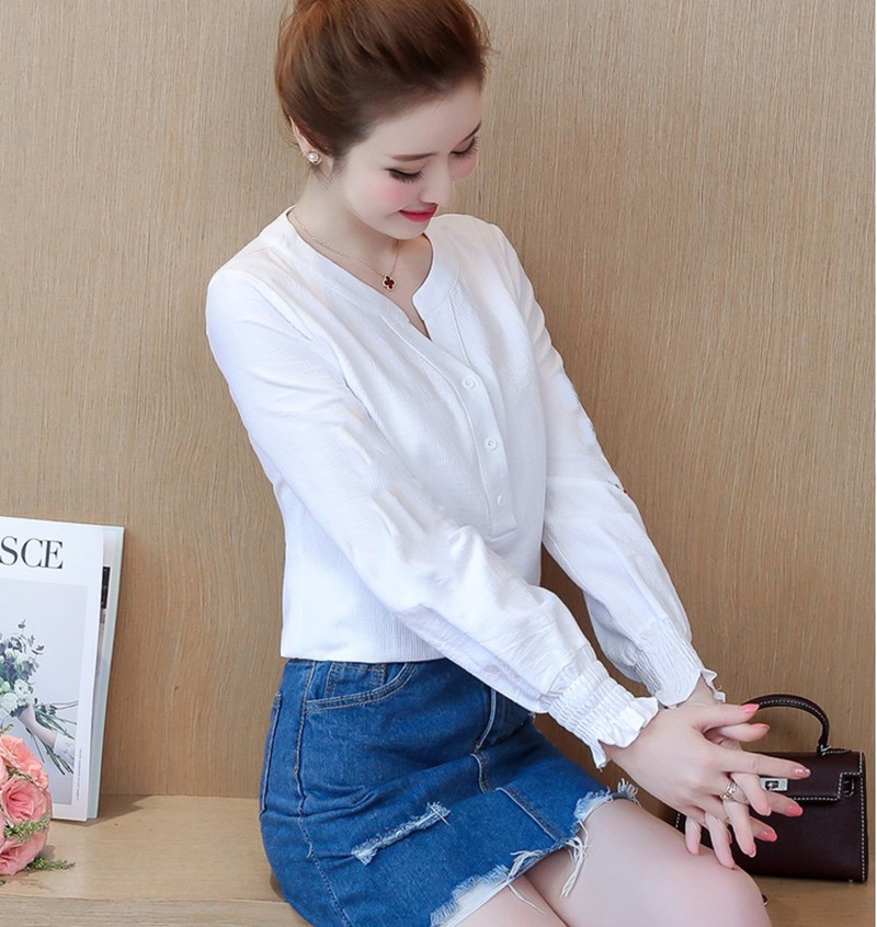 [HCM]Áo sơ mi cổ trụ trang nhã  - Lindashop