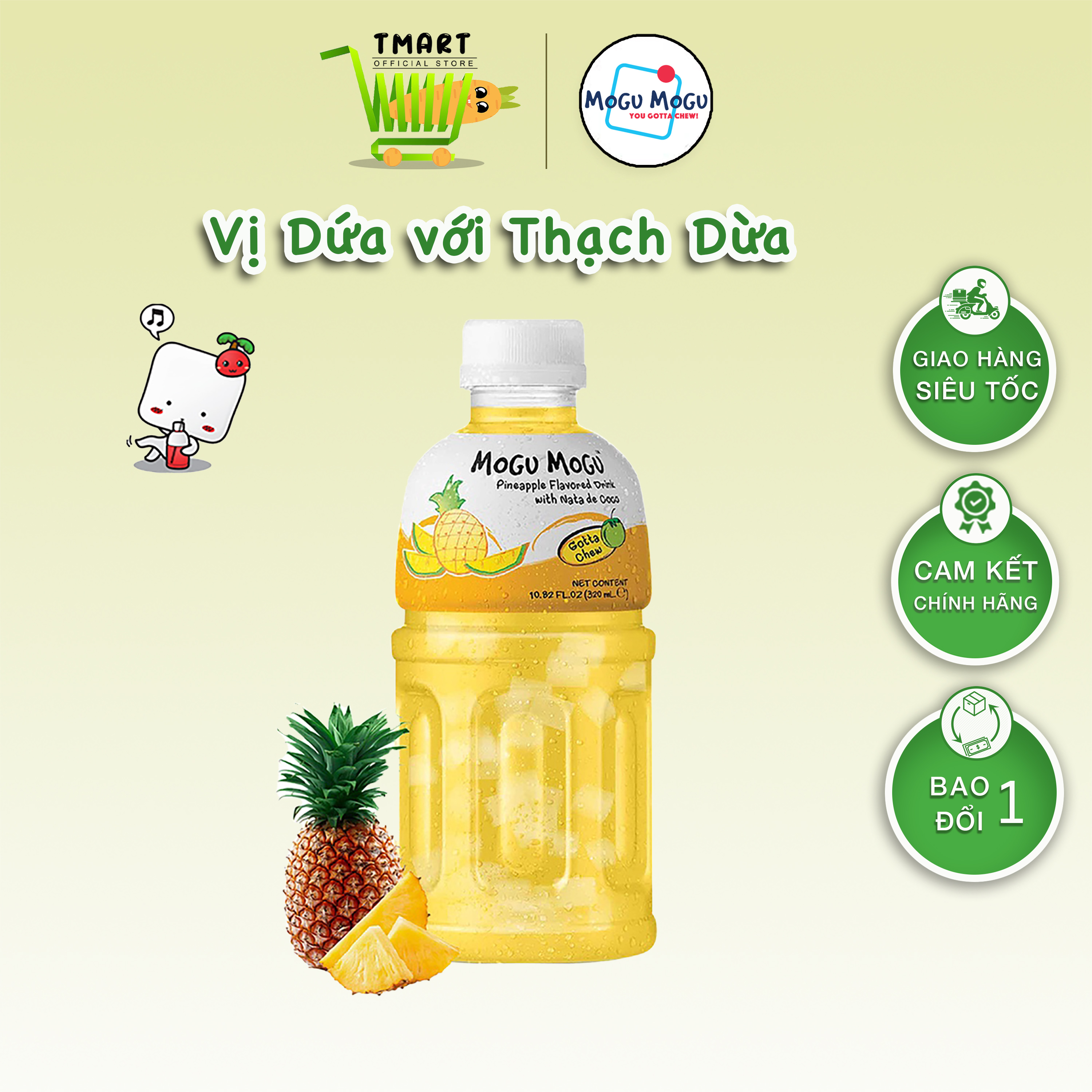 Nước Thạch Dừa MOGU MOGU Thái Lan Các Vị (Chai 320ML)