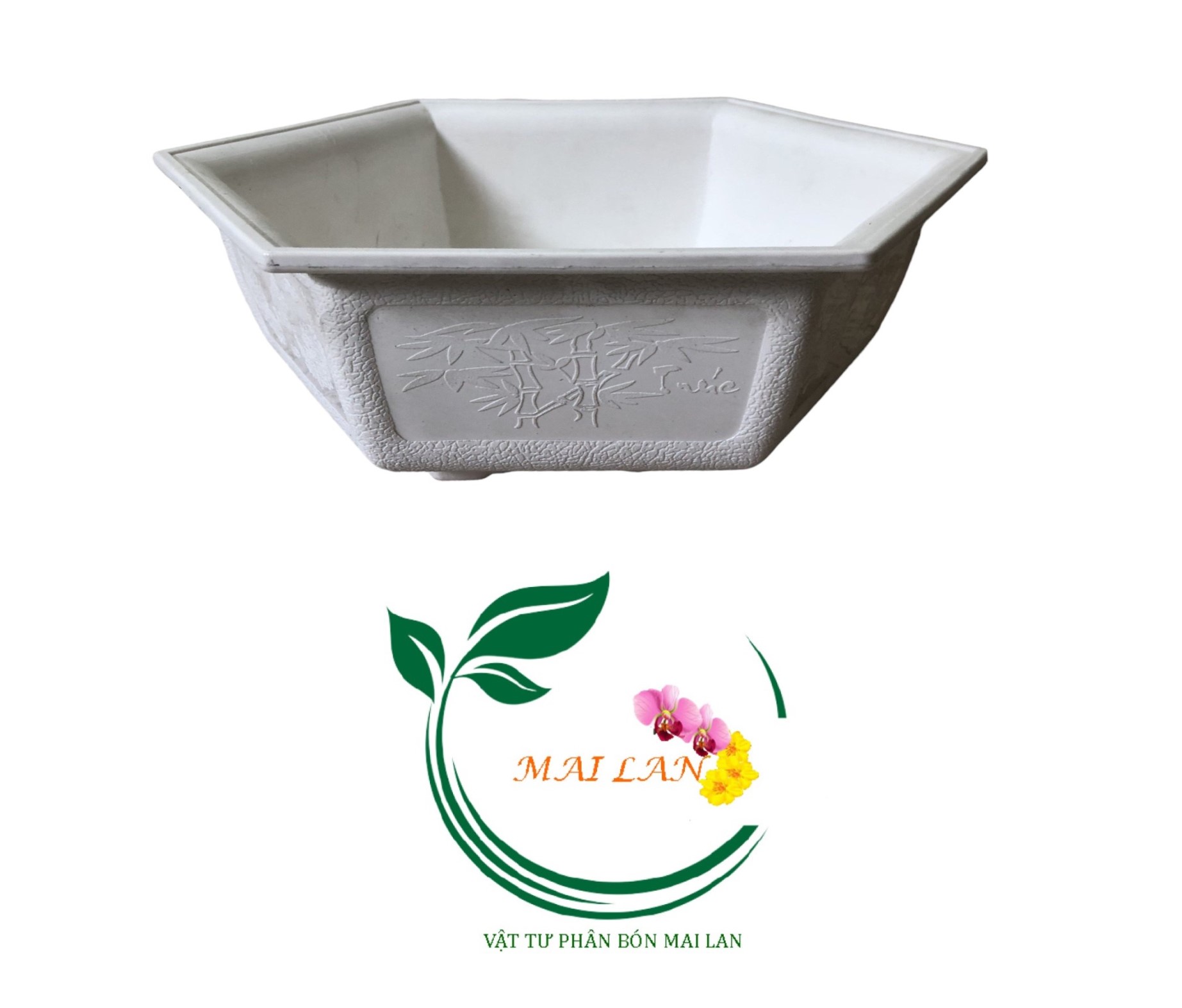 Chậu Lục giác Bonsai Mini 21x8cm - #019D#