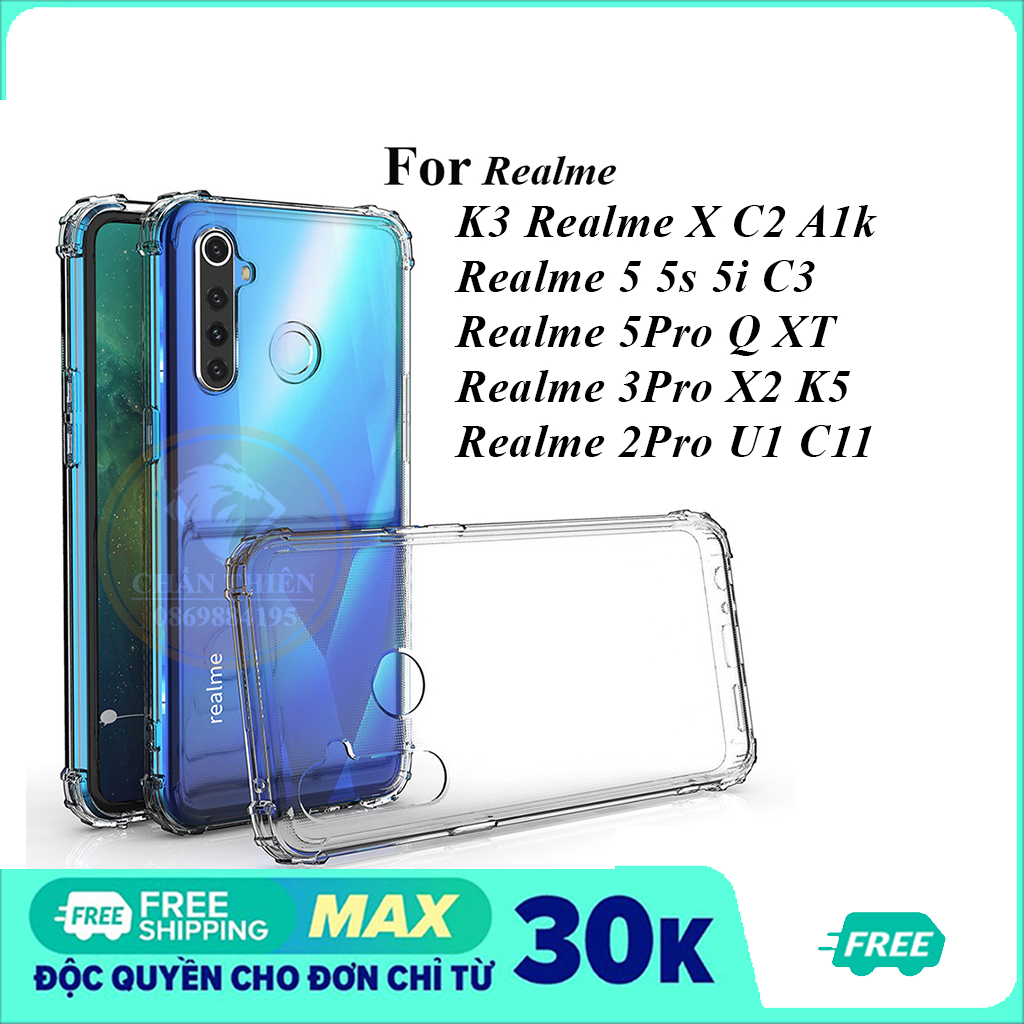 Ốp lưng realme C35 X oppo K3 Realme 8 Pro 5 5i 5s 6i 5 Pro Realme Q Realme C3 C12 C15 C25 C25s C21y C25y Trong suốt [CS]