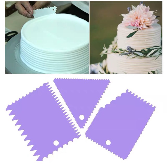 Bộ 3 miếng vét bột, tạo vân bánh