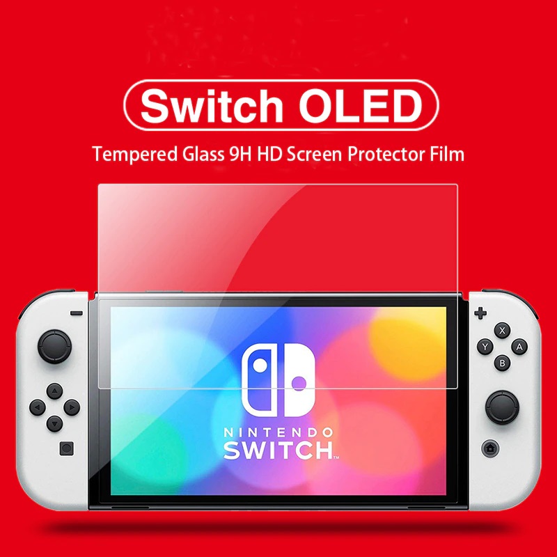 HCM-Switch OLED_Miếng dán màn hình cường lực 9H cho máy Nintendo Switch