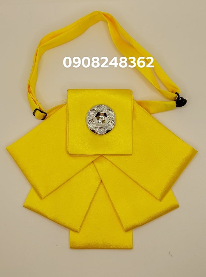 Cà vạt nơ đeo cổ nữ KING bản to vải Phi Bóng